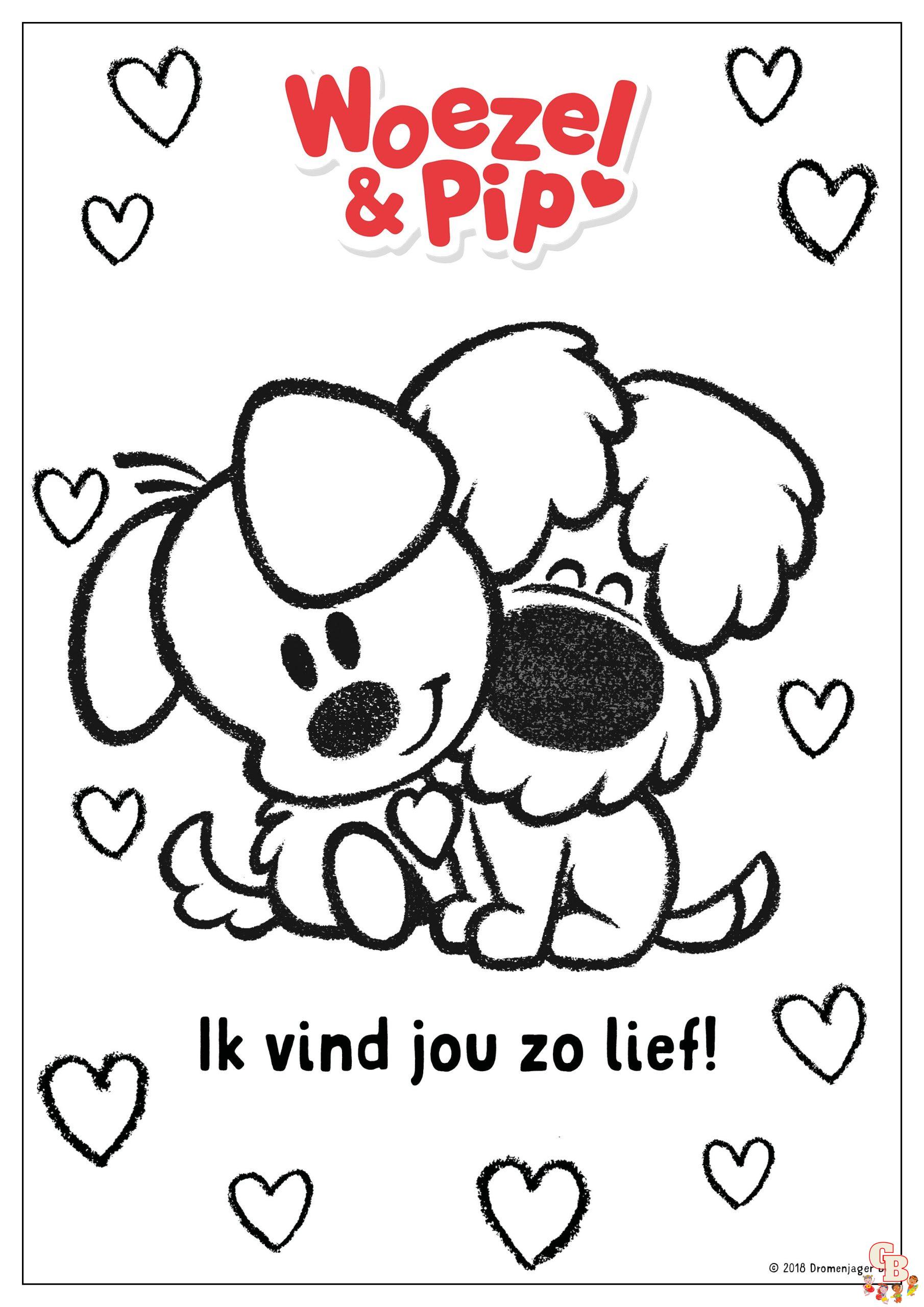 Woozle en Pip kleurplaten