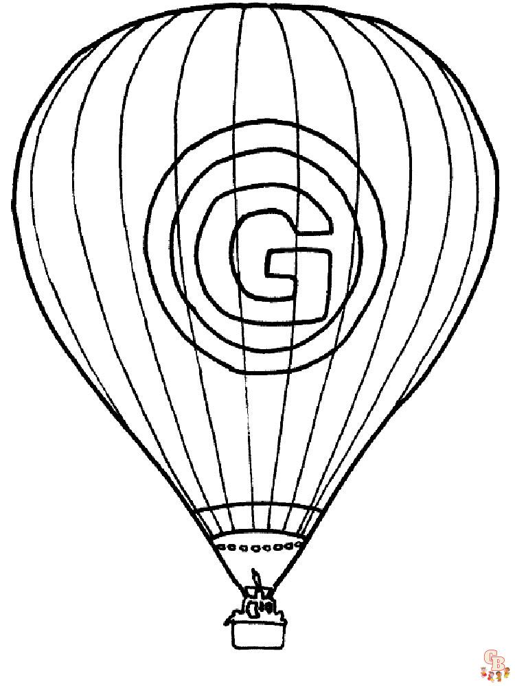 Heteluchtballon kleurplaten 2