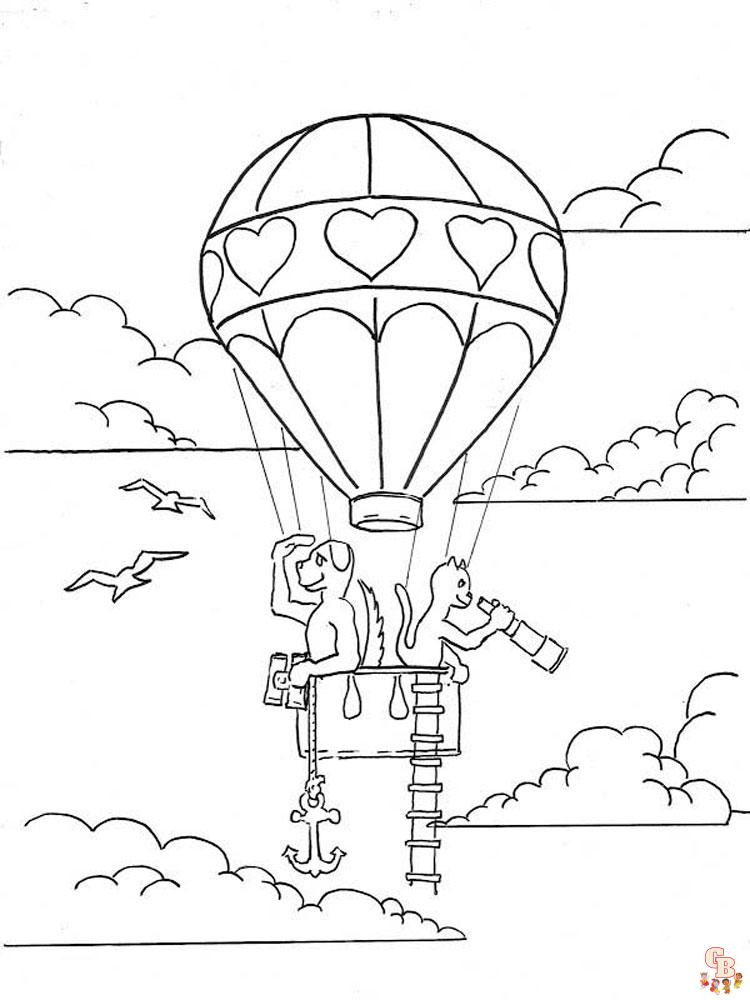 Heteluchtballon kleurplaten 38