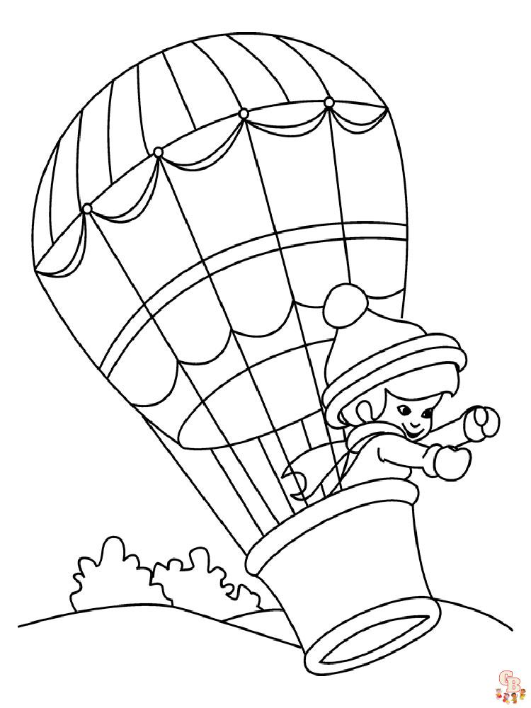 Heteluchtballon kleurplaten 39