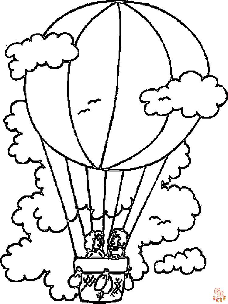 Heteluchtballon kleurplaten 7