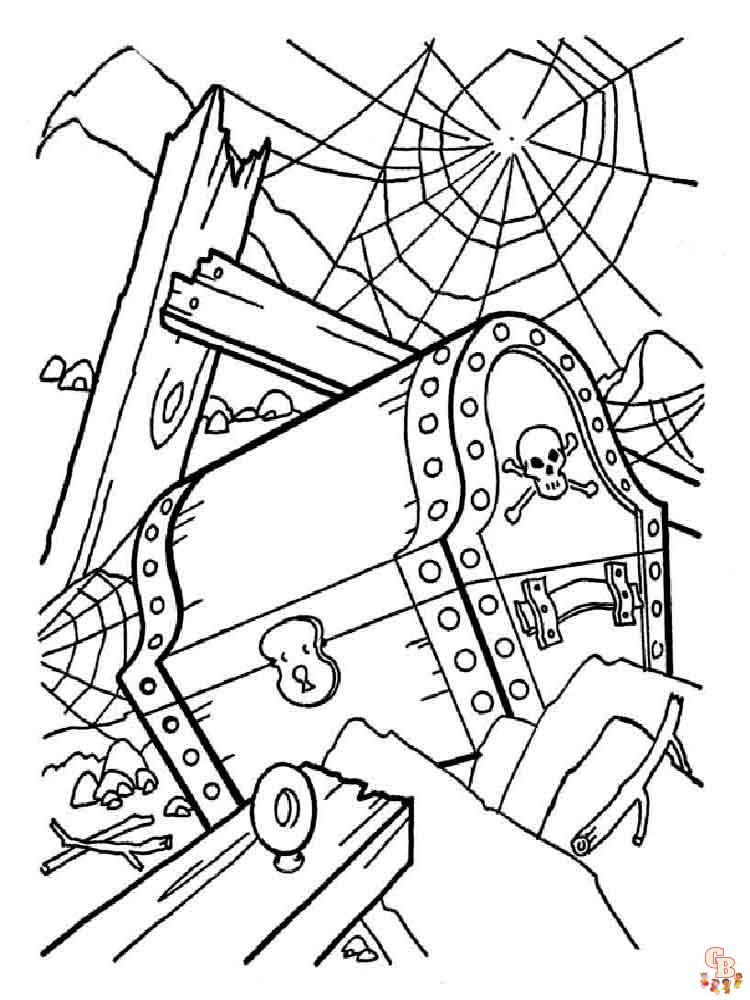 Piraten kleurplaten 1