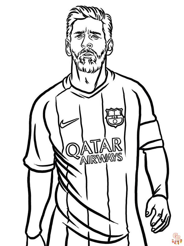 Messi Kleurplaat 9