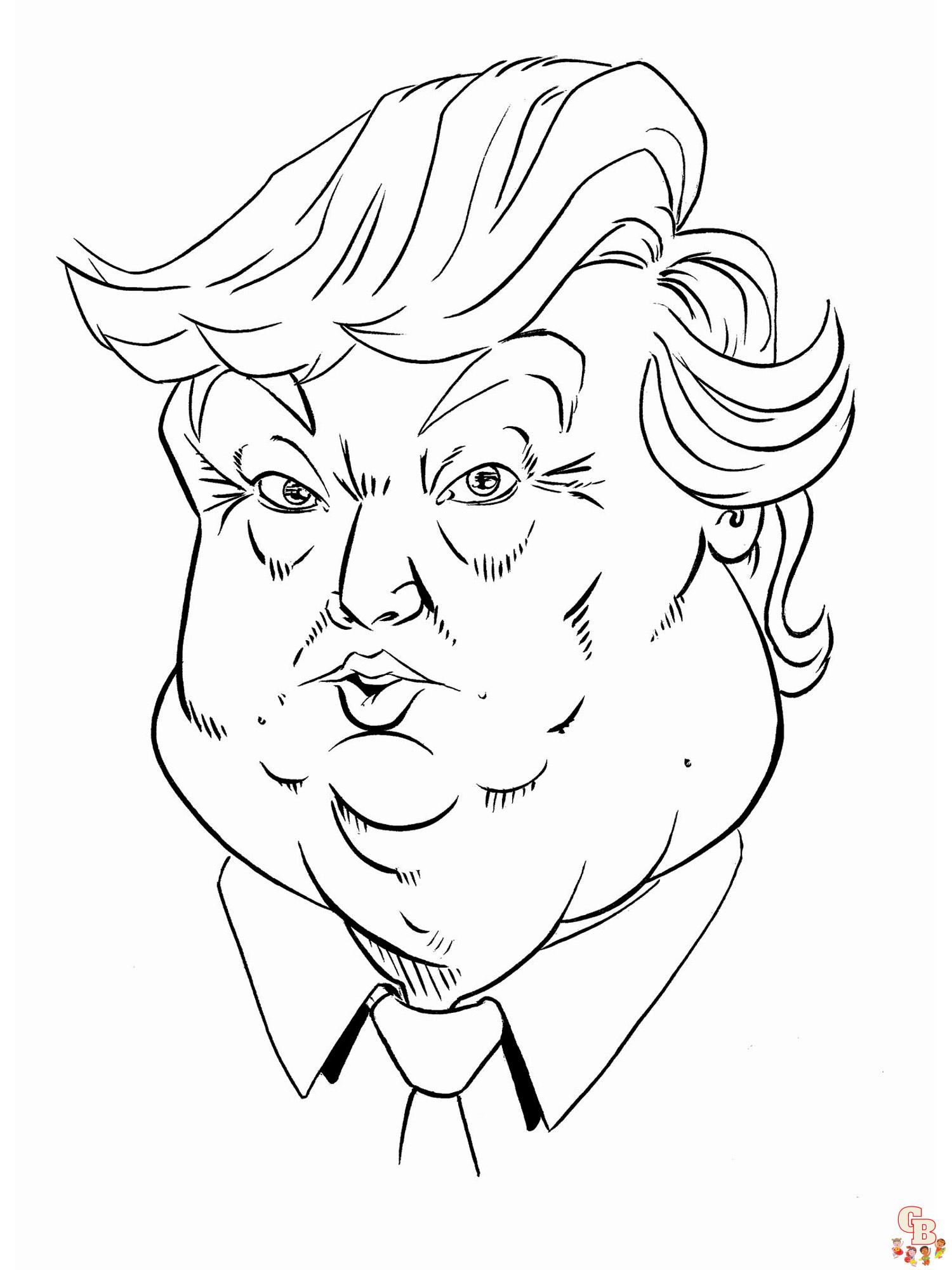 Donald Trump Kleurplaat 2