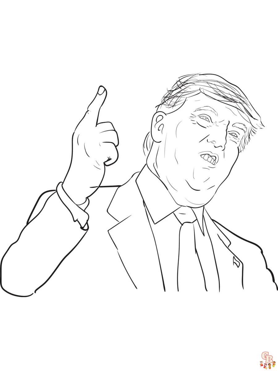 Donald Trump Kleurplaat 6