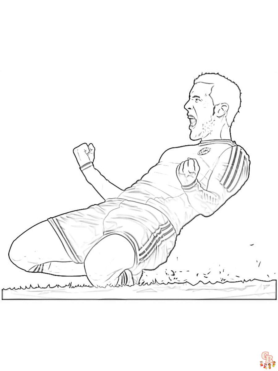 Eden Hazard Kleurplaat 4