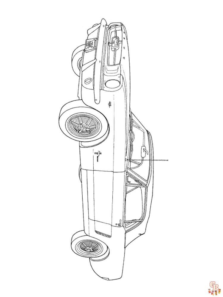 Ford Mustang Kleurplaat 1