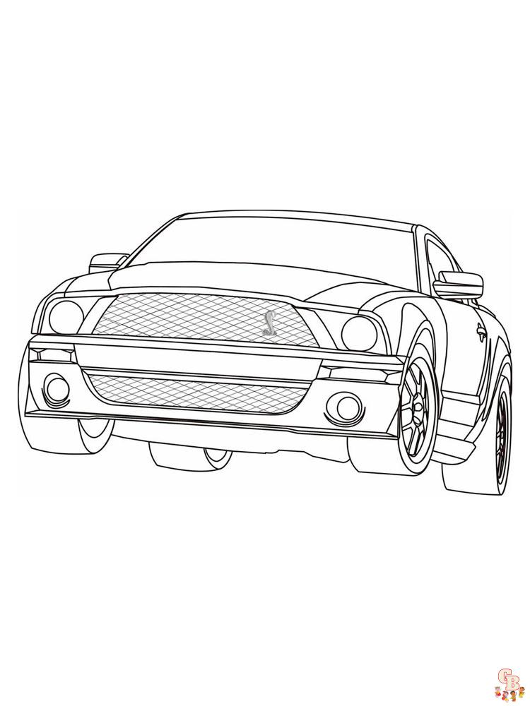 Ford Mustang Kleurplaat 11