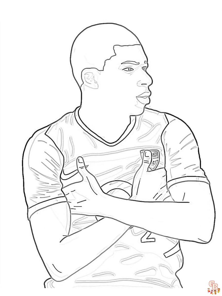 Kylian Mbappe Kleurplaat 4