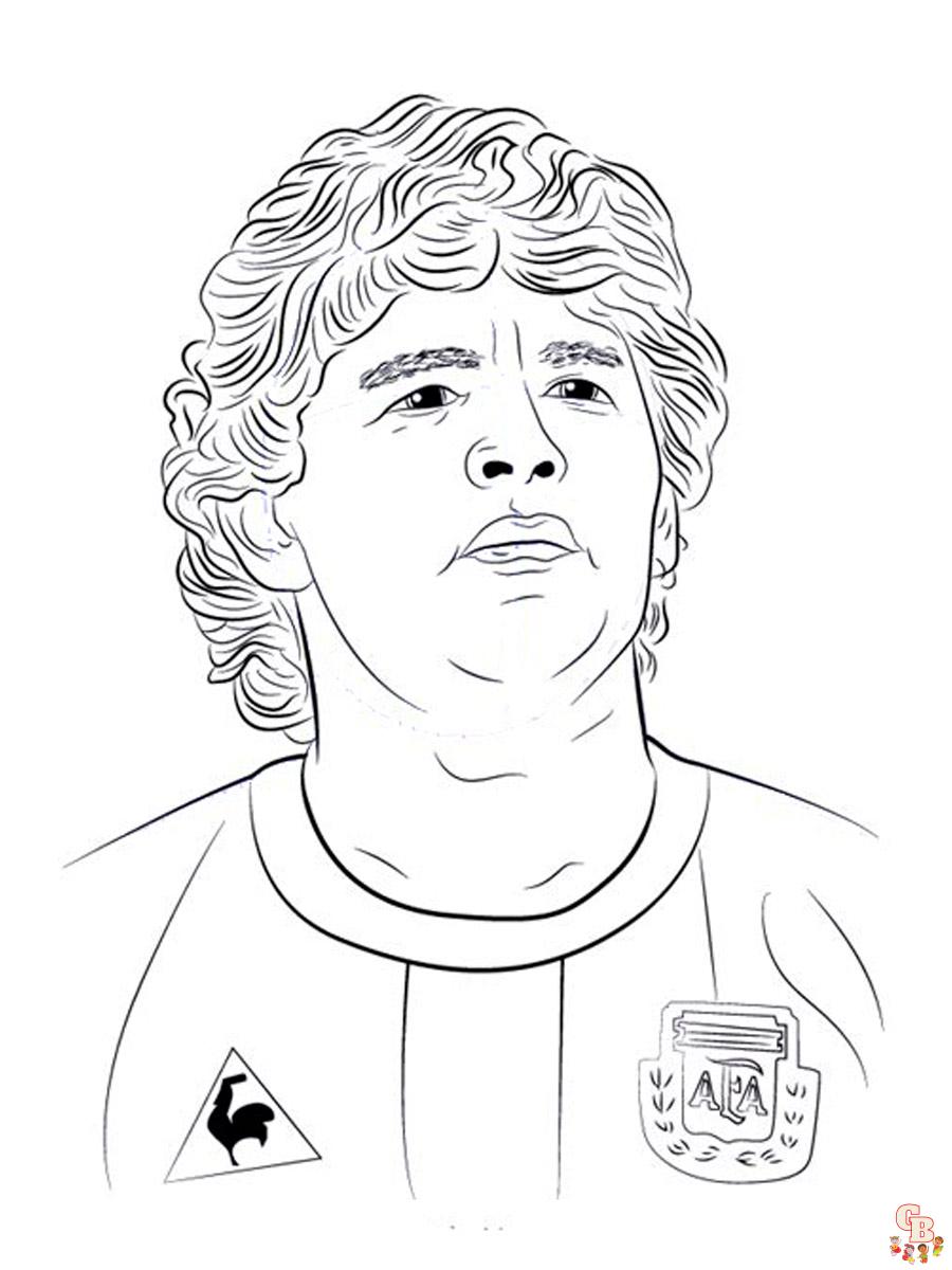 Maradona Kleurplaat 4