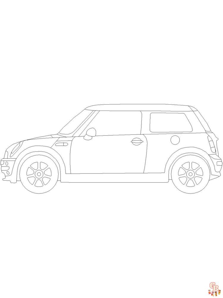 Mini Cooper Kleurplaat 1