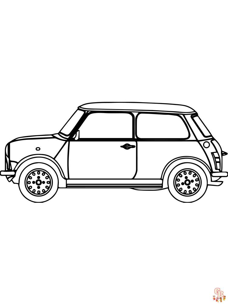 Mini Cooper Kleurplaat 12