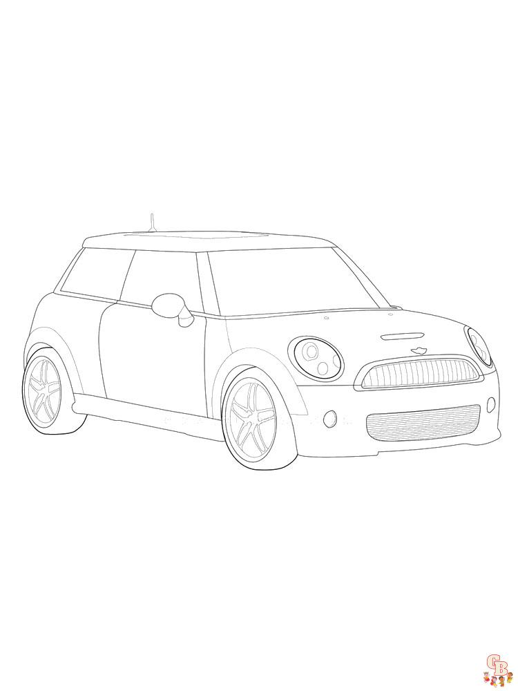 Mini Cooper Kleurplaat 13