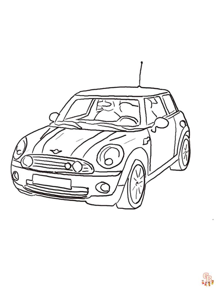 Mini Cooper Kleurplaat 2