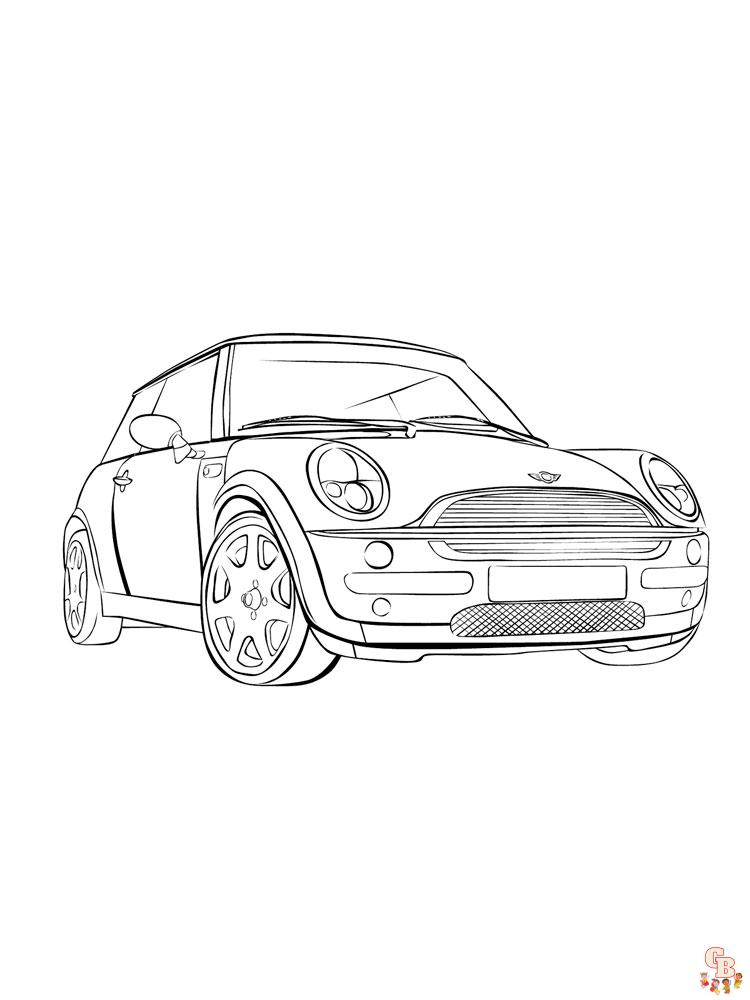 Mini Cooper Kleurplaat 3