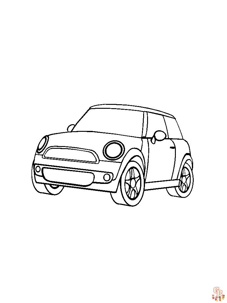 Mini Cooper Kleurplaat 6