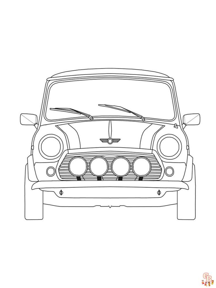 Mini Cooper Kleurplaat 8