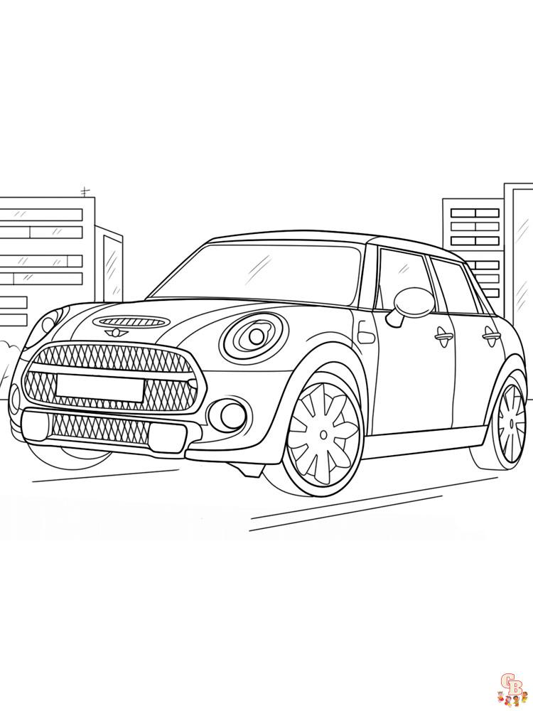 Mini Cooper Kleurplaat 9