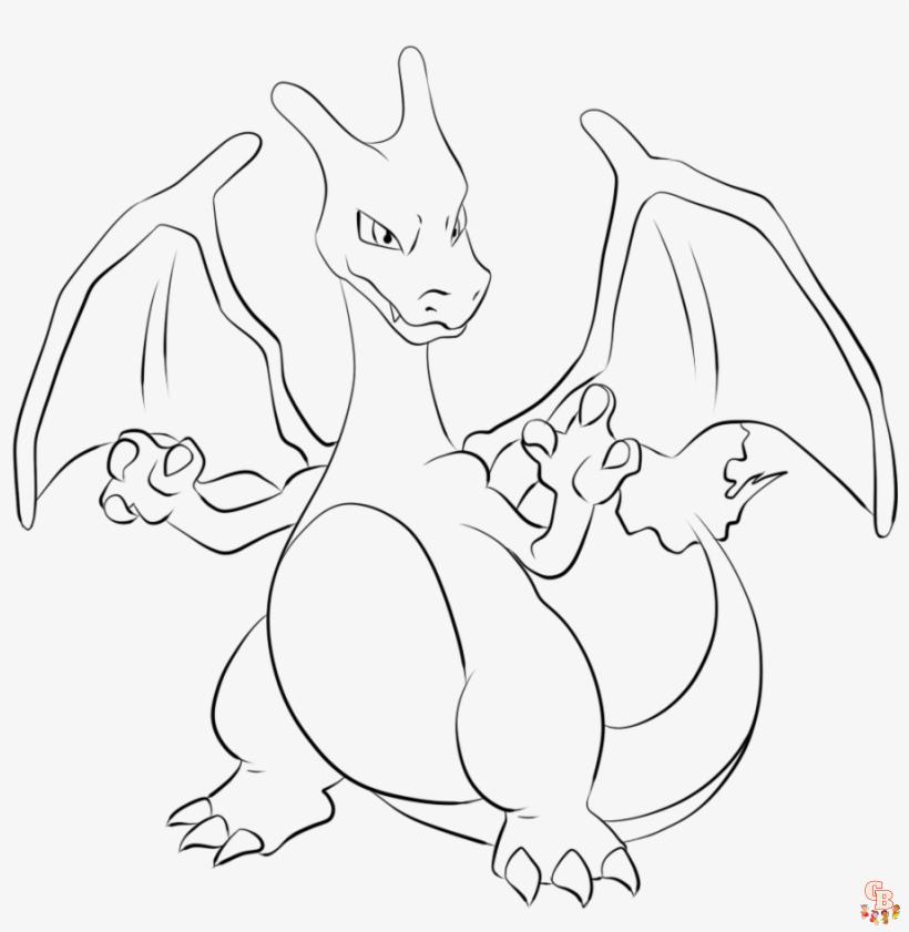 Pokemon Charizard Kleurplaat 1 1