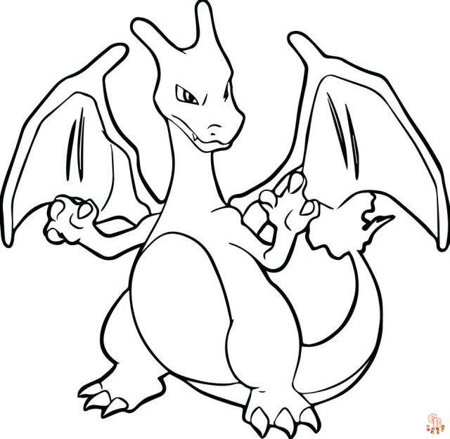 Pokemon Charizard Kleurplaat 1