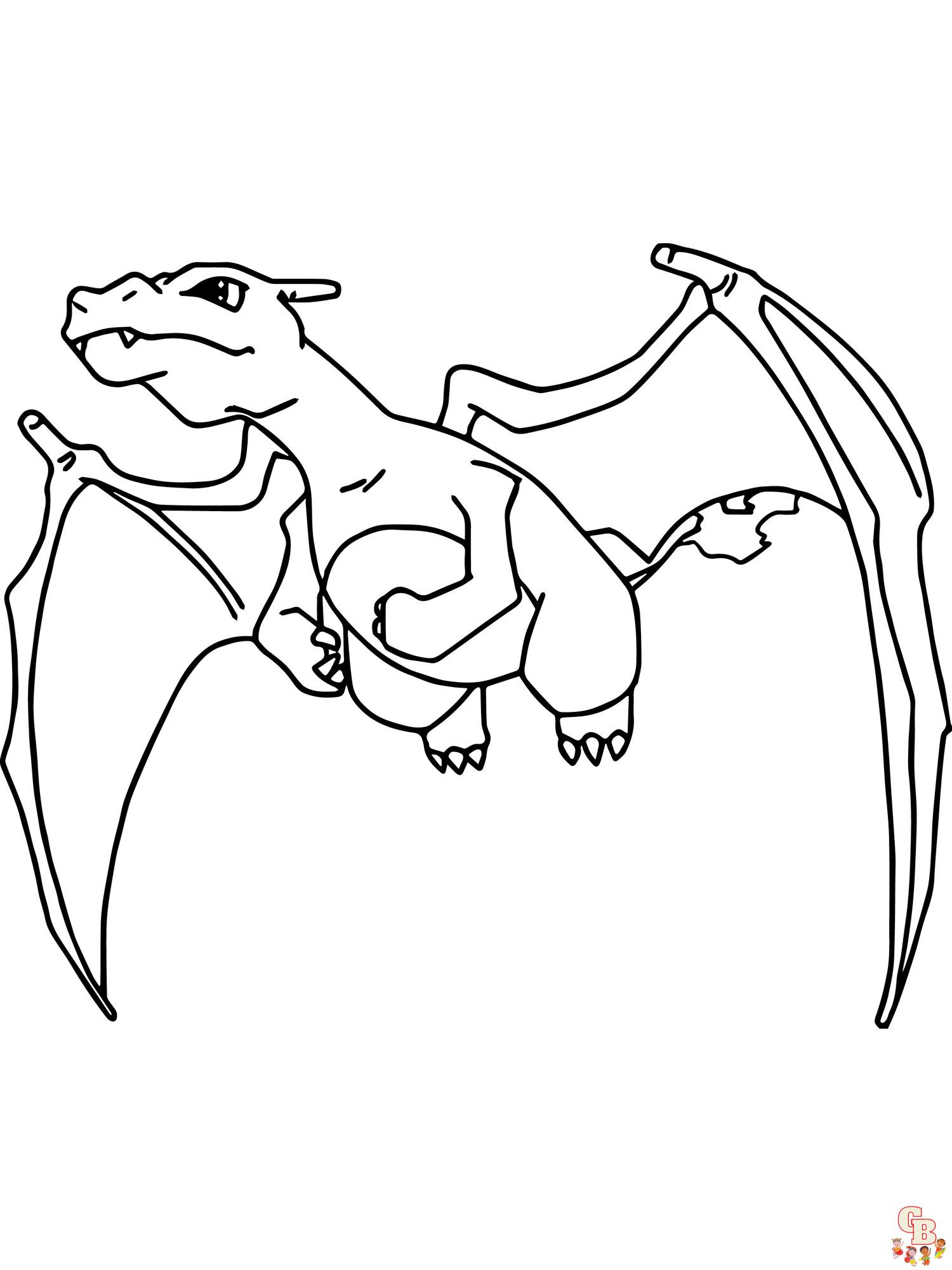 Pokemon Charizard Kleurplaat 10