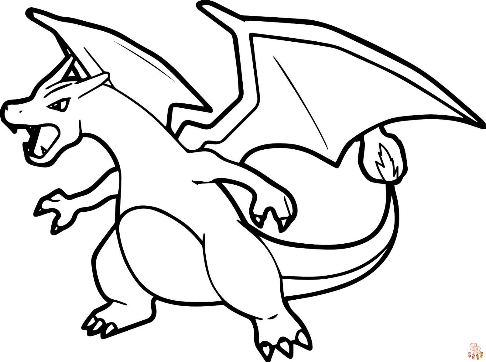 Pokemon Charizard Kleurplaat 11