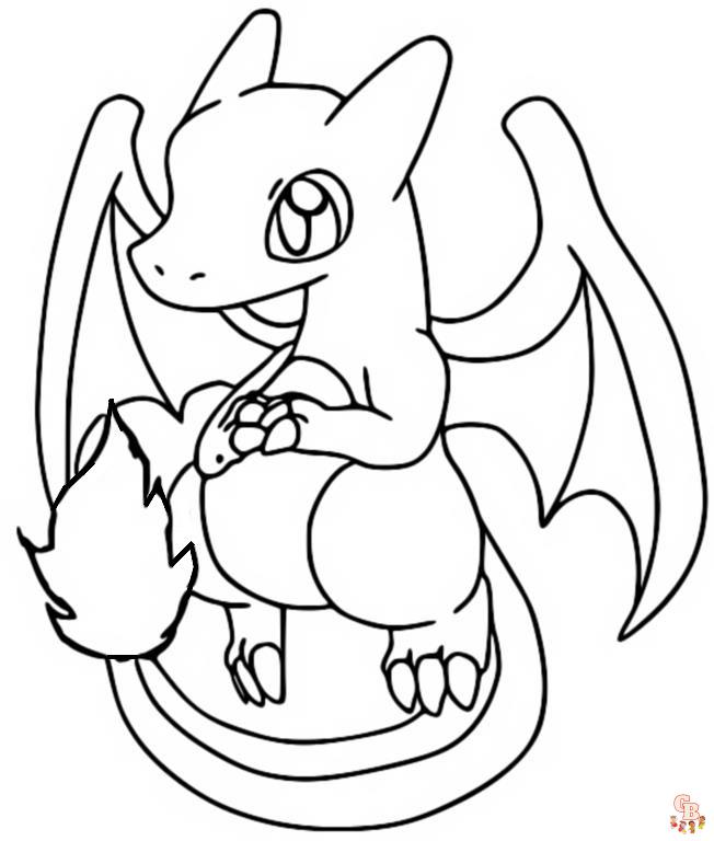 Pokemon Charizard Kleurplaat 14