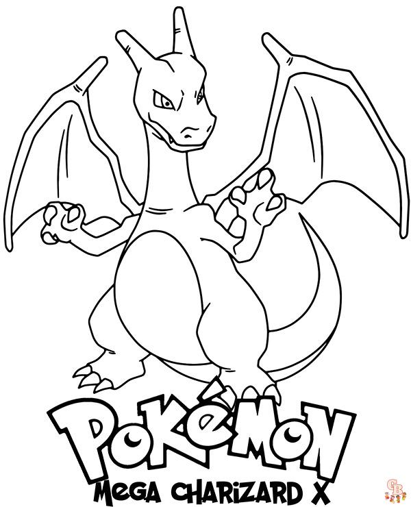 Pokemon Charizard Kleurplaat 15