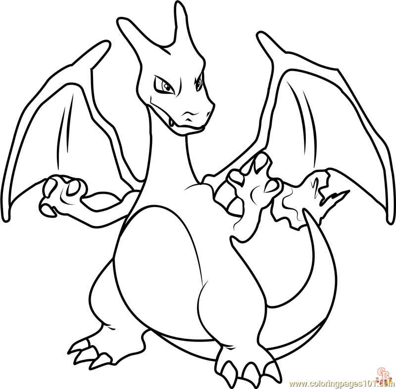 Pokemon Charizard Kleurplaat 5