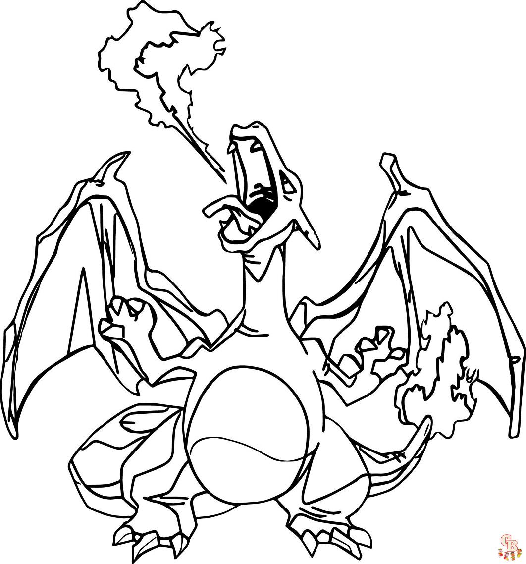 Pokemon Charizard Kleurplaat 6