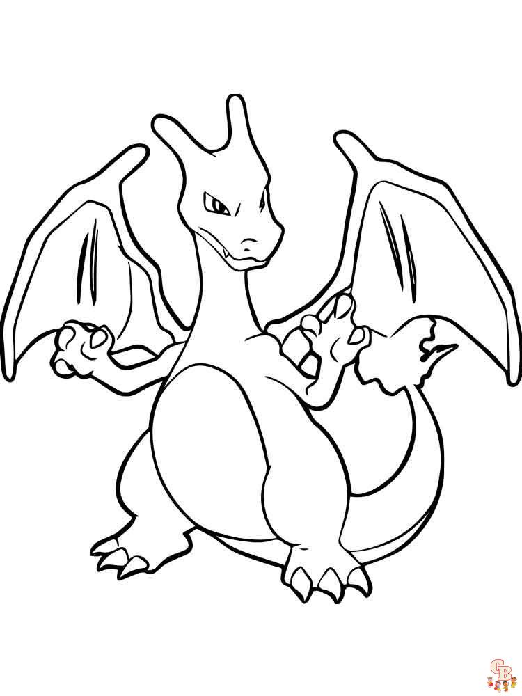 Pokemon Charizard Kleurplaat 8