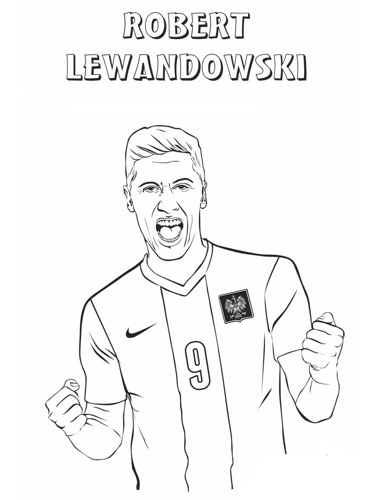 Robert Lewandowski Kleurplaat 1