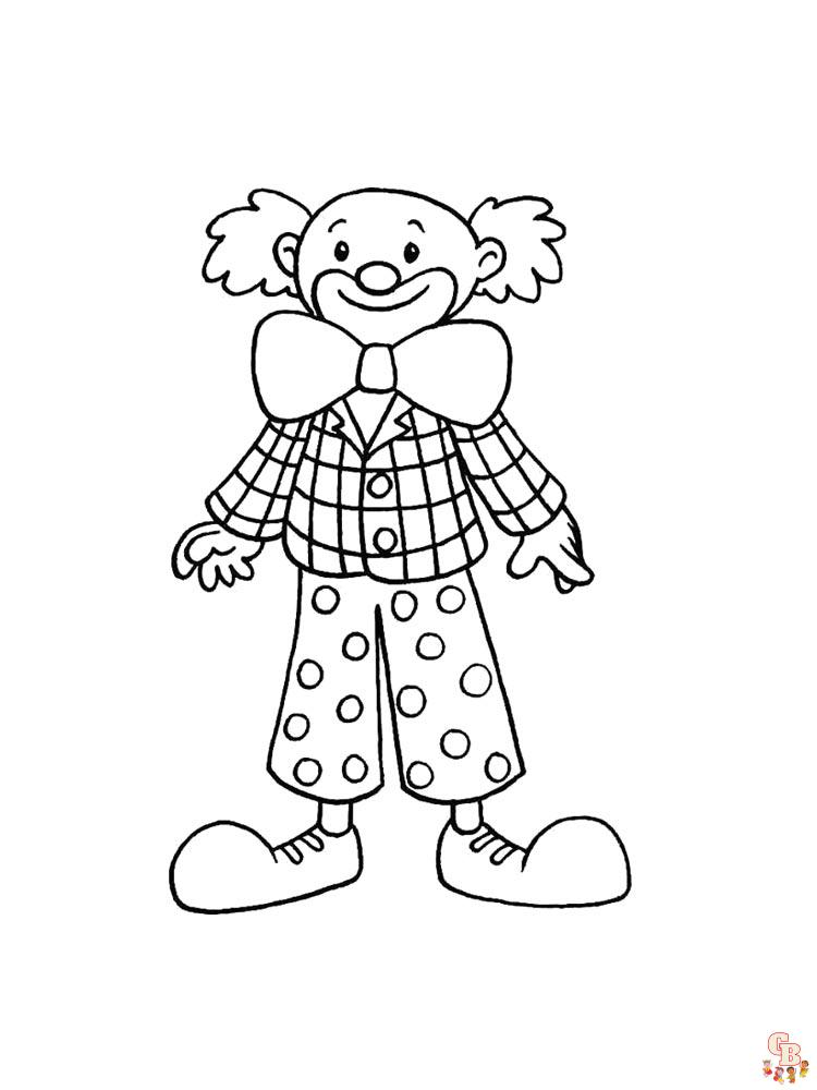 clown kleurplaten 11