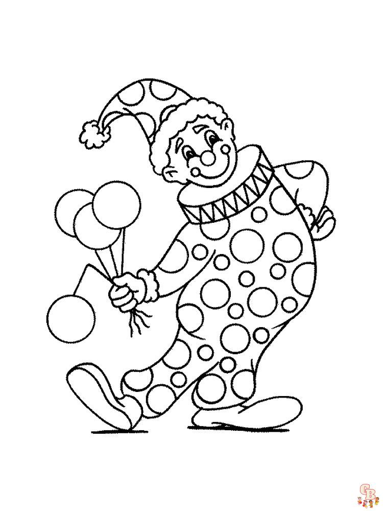 clown kleurplaten 16