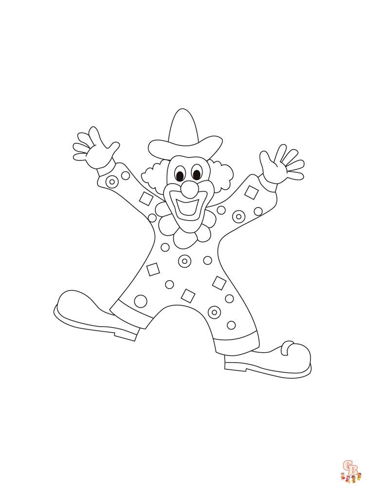 clown kleurplaten 24