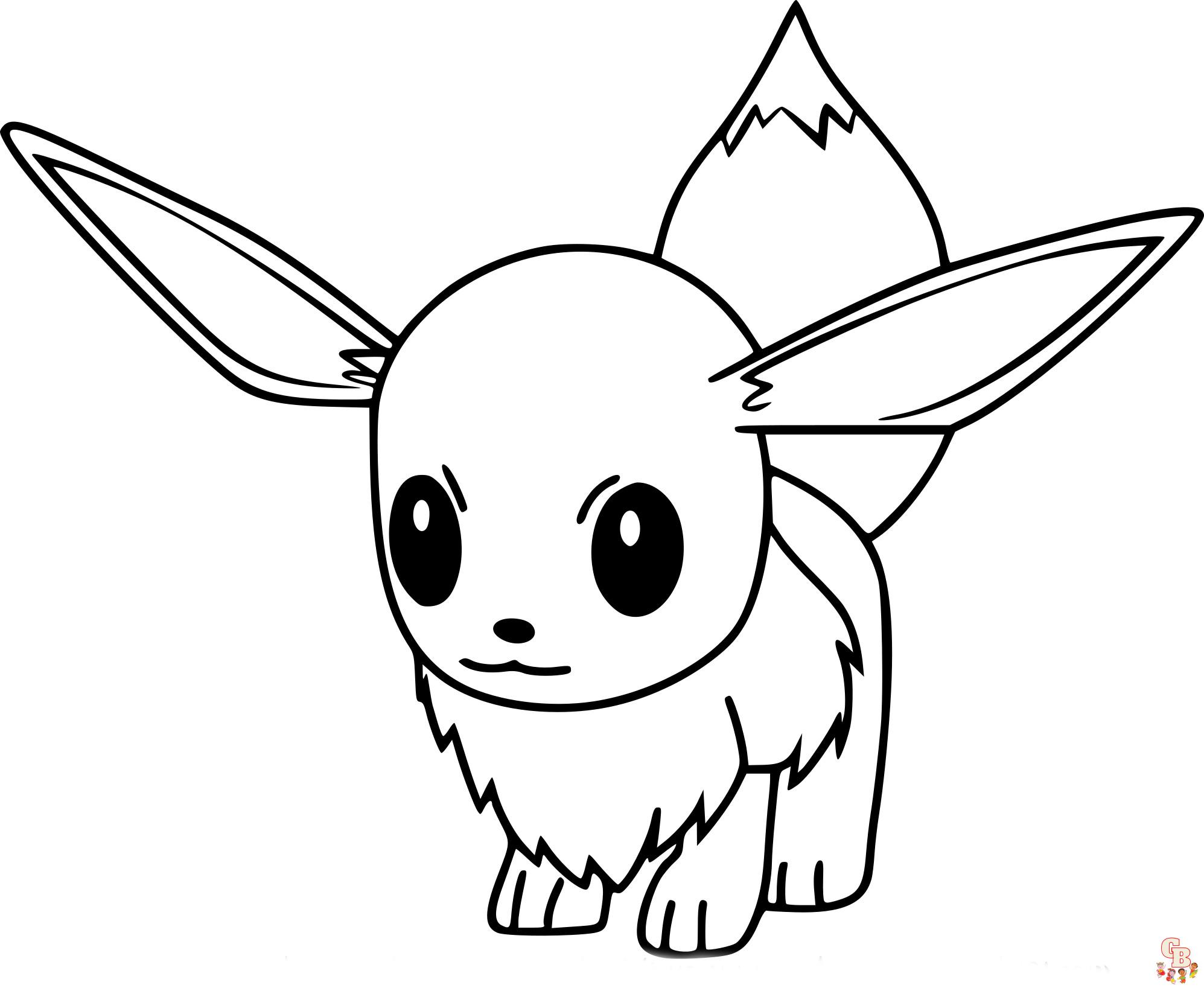 pokemon eevee kleurplaat 11