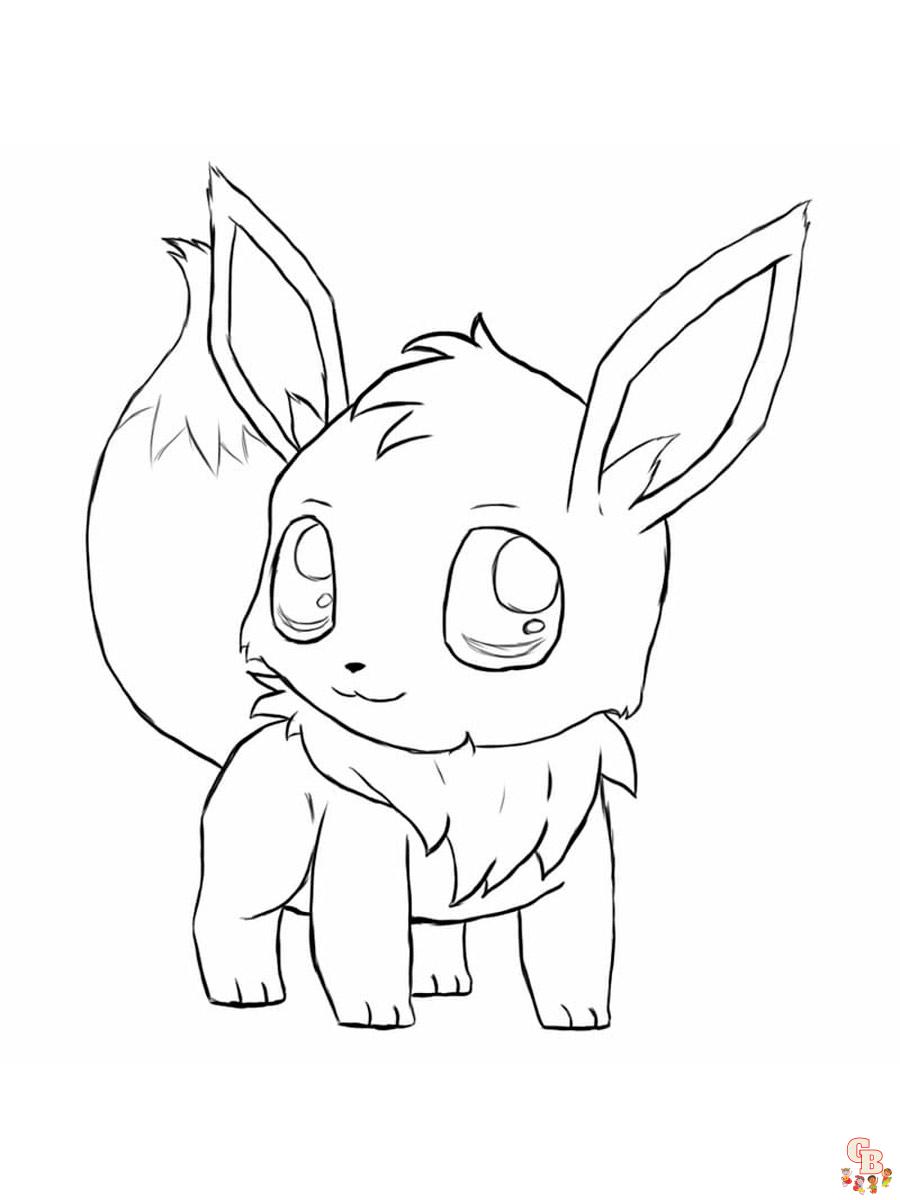 pokemon eevee kleurplaat 15