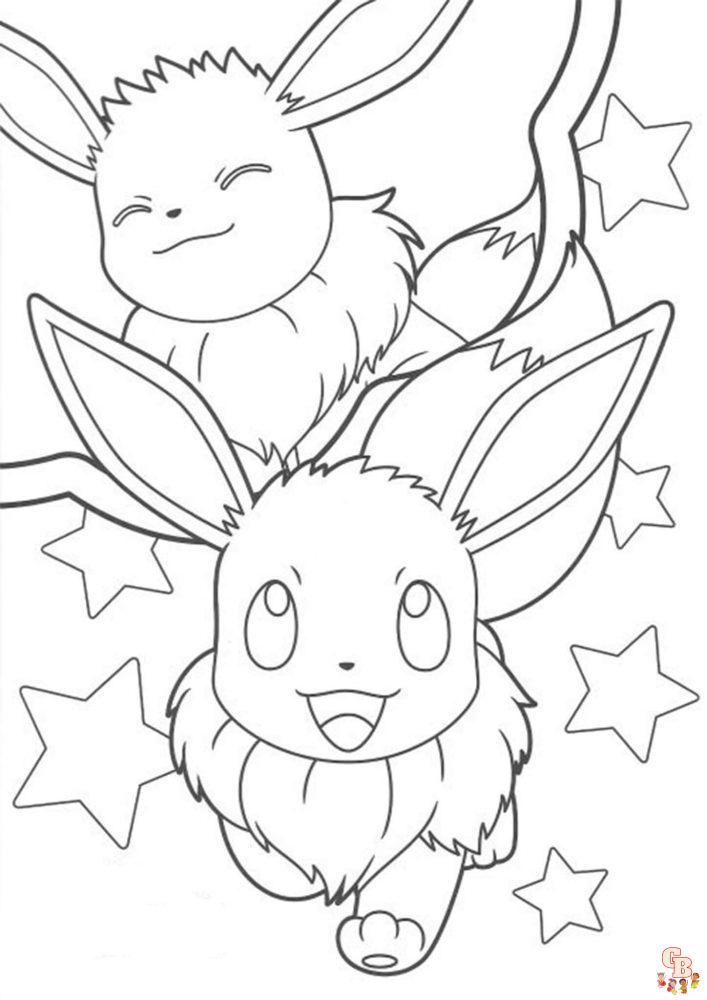 pokemon eevee kleurplaat 16