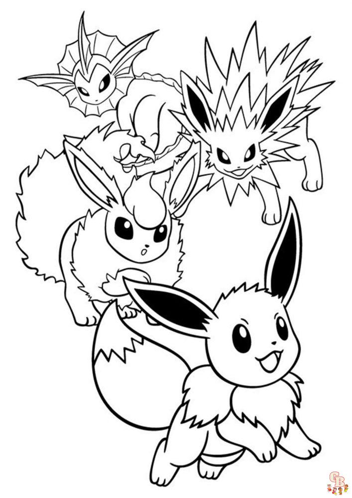 pokemon eevee kleurplaat 17