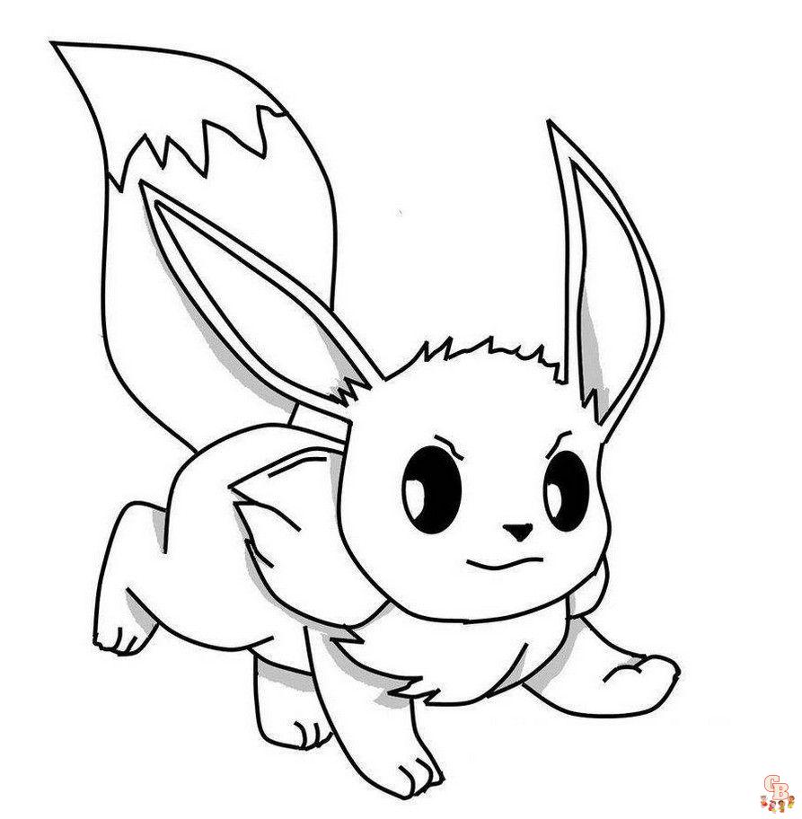 pokemon eevee kleurplaat 5