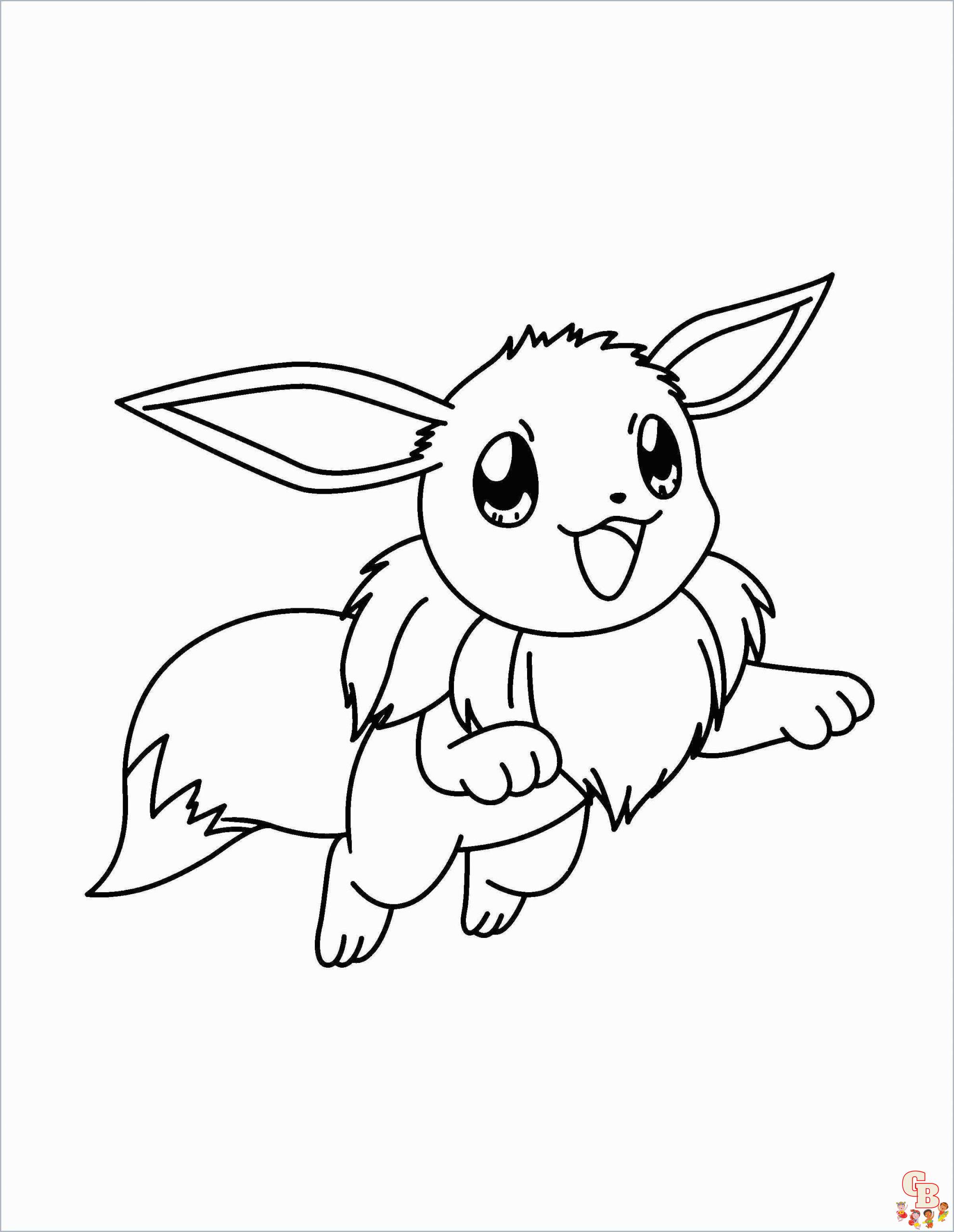 pokemon eevee kleurplaat 6