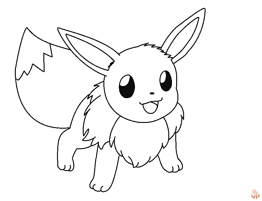 pokemon eevee kleurplaat 6