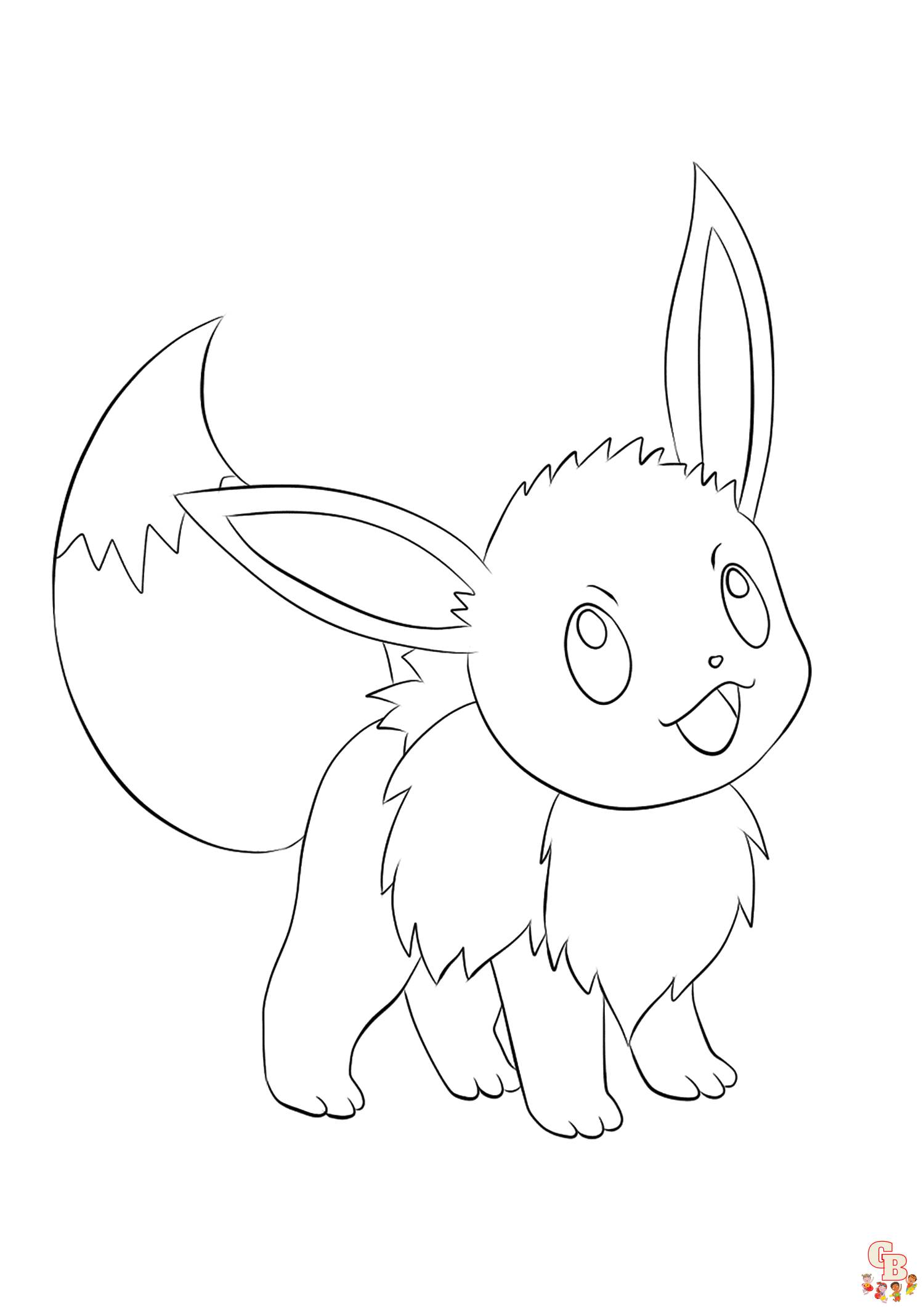 pokemon eevee kleurplaat 9