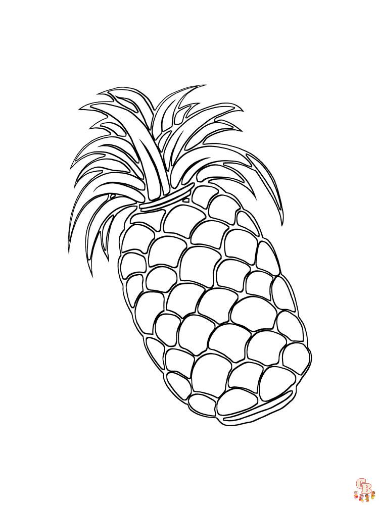 Ananas kleurplaat 1