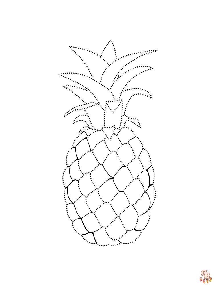 Ananas kleurplaat 10