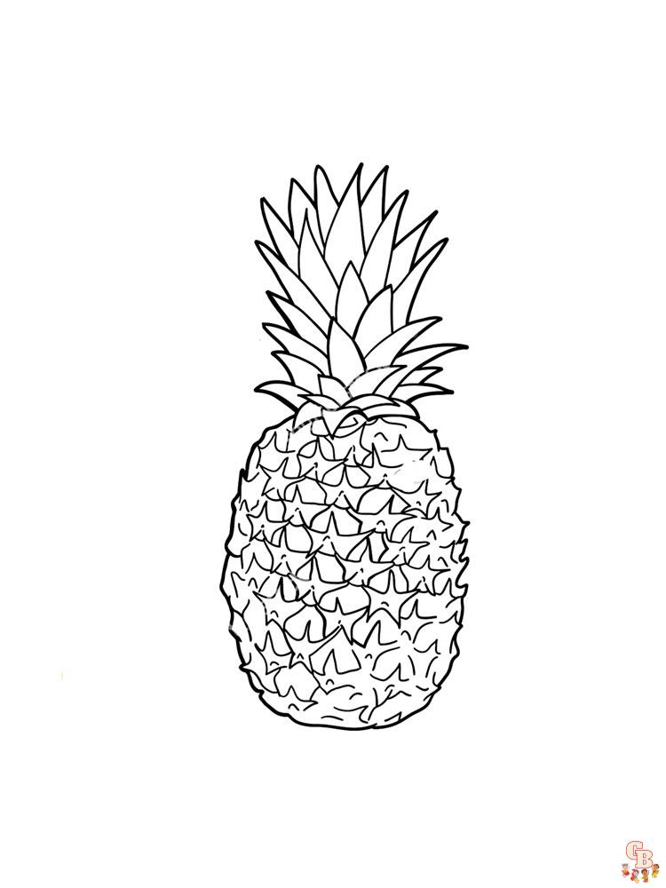 Ananas kleurplaat 11