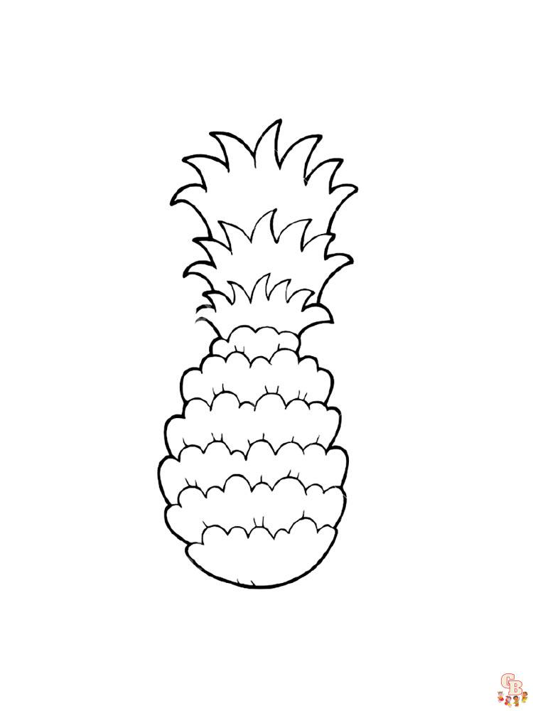 Ananas kleurplaat 12