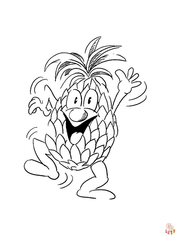 Ananas kleurplaat 13