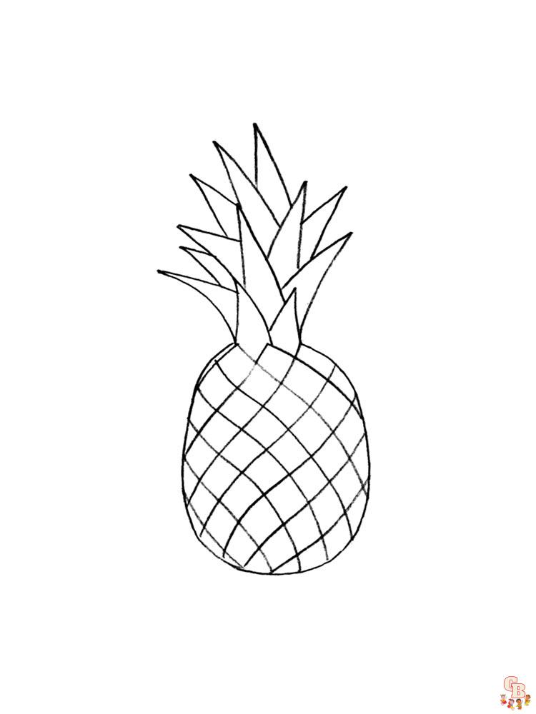 Ananas kleurplaat 14