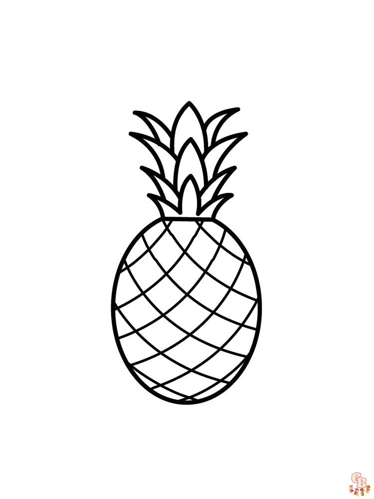 Ananas kleurplaat 17